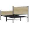 vidaXL Sengeramme i metall uten madrass sonoma eik 107x203 cm