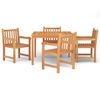 vidaXL Hagespisegruppe 5 deler heltre teak