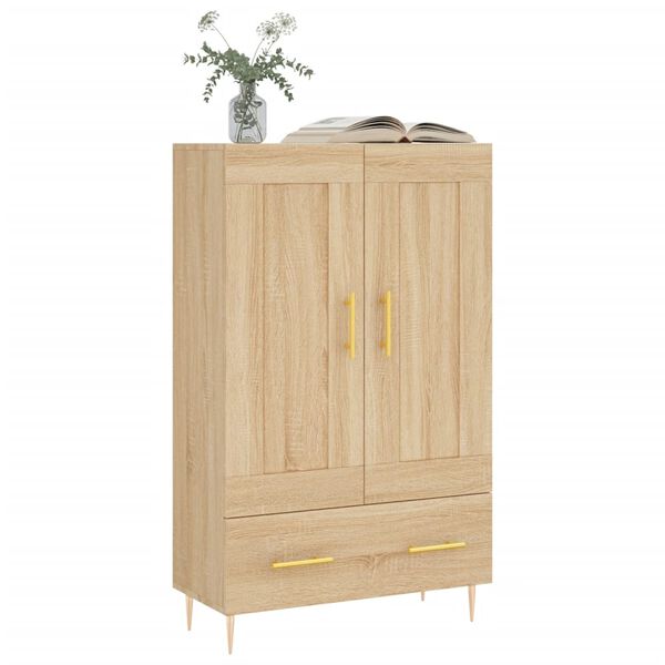 vidaXL Highboard sonoma eik 69,5x31x115 cm konstruert tre