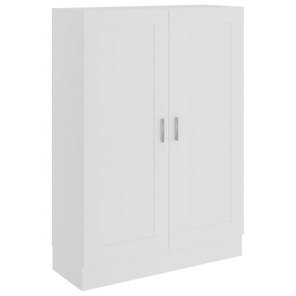 vidaXL Bokhylle hvit 82,5x30,5x115 cm konstruert tre