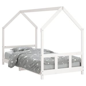 vidaXL Barnesengeramme hvit 90x190 cm heltre furu