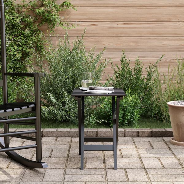 vidaXL Sammenleggbart sidebord svart heltre poppeltre