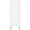 vidaXL Highboard hvit 34,5x34x180 cm konstruert tre