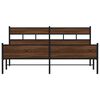 vidaXL Sengeramme i metall uten madrass brun eik 183x213 cm