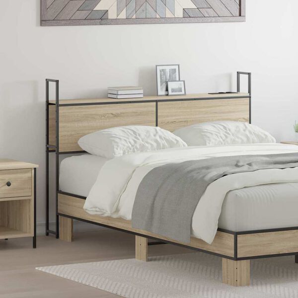 vidaXL Oppbevaringshodegjerde med Ladeplass Sonoma eik Konstruert tre