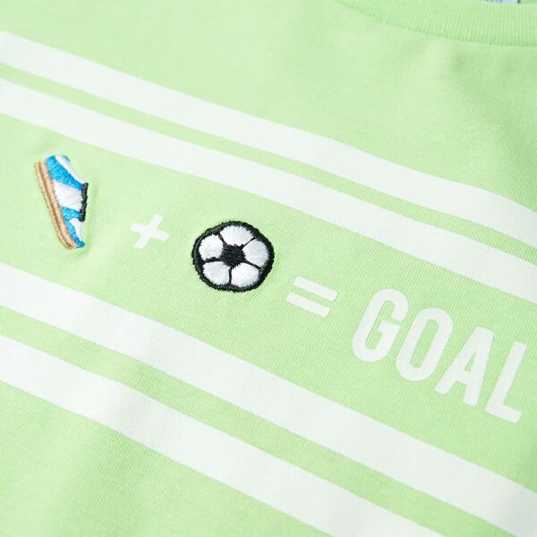 T-skjorte for barn neongr&oslash;nn 140