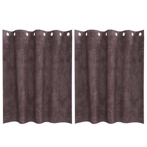 vidaXL Fl&oslash;yel Gardiner 2 stk. Brun 140 x 140 cm Fl&oslash;yel