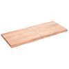 vidaXL Vegghylle lysebrun 120x50x(2-4) cm behandlet heltre eik