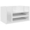vidaXL Hylle til skrivebord hvit 44,5x24x25 cm konstruert tre