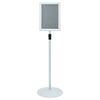 vidaXL Pedestal plakatstativ s&oslash;lv 33 x 33 x 123 cm PVC og st&aring;l