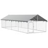 vidaXL Utend&oslash;rs hundeg&aring;rd med tak 600x200x150 cm