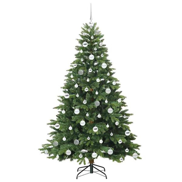 vidaXL Kunstig juletre med 300 LED med stativ gr&oslash;nn 180 cm PE og PVC