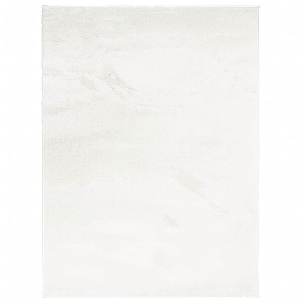 vidaXL Teppe OVIEDO kort luv kremhvit 240x340 cm