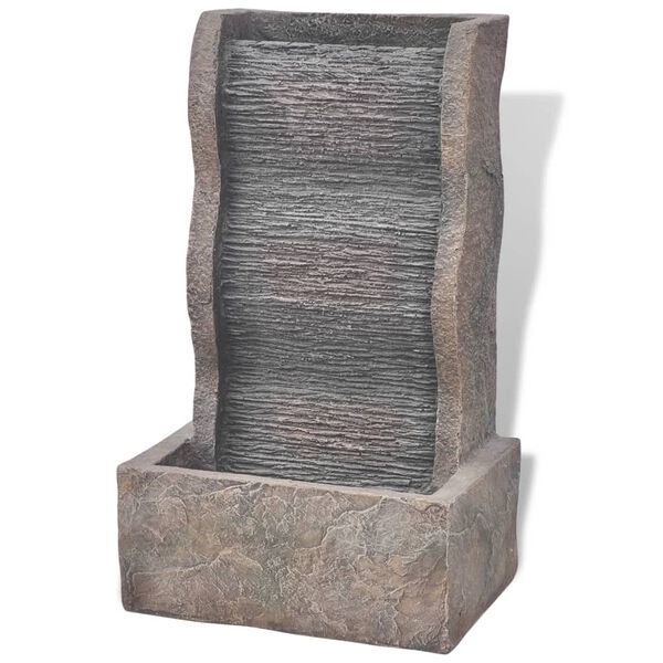 vidaXL Innend&oslash;rs Fontene med LED lys Polyresin