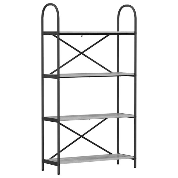 vidaXL Bokhylle Gr&aring; Sonoma 80 x 30 x 146 cm Konstruert tre