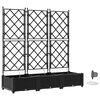vidaXL Hageblomsterpotte 3 stk. Svart 120 x 40 x 126 cm PP