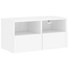 vidaXL Veggmontert TV-benk hvit 60x30x30 cm konstruert tre