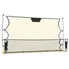 vidaXL Football stoppnett svart og gul 183x85x120 cm polyester