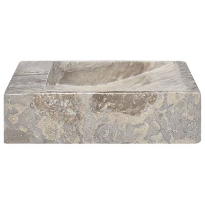 vidaXL Vask 58x39x10 cm marmor grå