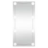 vidaXL Veggspeil med LED-lys 30x60 cm glass rektangel