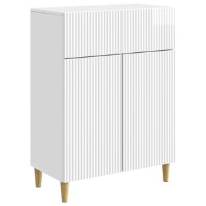 vidaXL Serviesskap H&oslash;gglans hvit 66 x 34,5 x 90 cm Konstruert tre