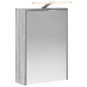 vidaXL Baderomsspeilskap Gr&aring; Sonoma 43 x 16 x 62.5 cm Konstruert tre