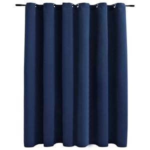 vidaXL Lystett gardin med metallringer bl&aring; 290x245 cm