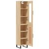 vidaXL Highboard sonoma eik 34,5x34x180 cm konstruert tre