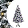 vidaXL Kunstig juletre med 150 LED Hvit 150 cm PVC og St&aring;l og Plast