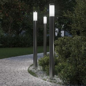 vidaXL Pullertlamper 3 stk 110 cm rustfritt st&aring;l IP44