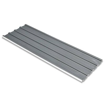 vidaXL Takplater 12 stk galvanisert stål grå