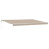 vidaXL Uttrekkbar markise Beige 450 &times; 300 cm Stoff og Aluminium