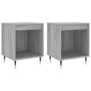 vidaXL Nattbord 2 stk gr&aring; sonoma 40x35x50 cm konstruert tre