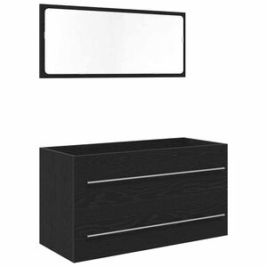 vidaXL Sink Cabinet Svart Eik 90 x 45 x 1.5 cm Konstruert tre