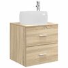 vidaXL Vegghengt vaskeservant Sonoma eik 49,5 x 44,5 x 66 cm