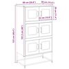 vidaXL Highboard hvit 68x39x123 cm stål