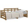 vidaXL Uttrekkbar dagseng honningbrun heltre furu 2x(90x190) cm
