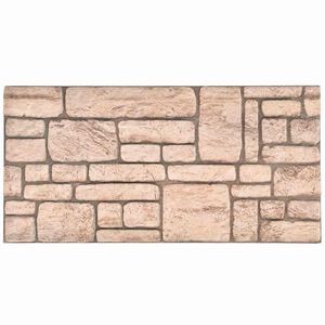 vidaXL Veggpaneler 10 pcs Beige 100 x 50 cm EPS Skum