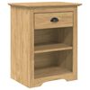 vidaXL Nattbordskap BODO Honning brun 53 x 38,5 x 67 cm Konstruert tre