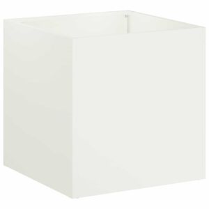 vidaXL Hageblomsterpotte Hvit 20 x 20 x 20 cm Kaldvalsest&aring;l