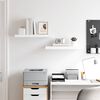 vidaXL Flytende vegghyller 2 stk h&oslash;yglans hvit 60x23,5x3,8 cm MDF