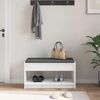 vidaXL Gangbenk Hvit 83 x 38 x 45 cm Konstruert treverk og stoff