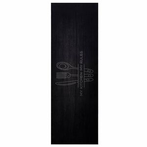 vidaXL Kj&oslash;kken teppe Svart 180 x 60 cm 100% Polyamid Vaskbar