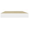 vidaXL Flytende vegghyller 4 stk eik og hvit 40x23,5x3,8 cm MDF