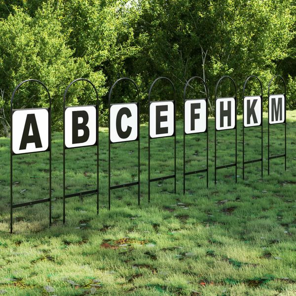 vidaXL Dressurbokstaver 8 stk st&aring;l