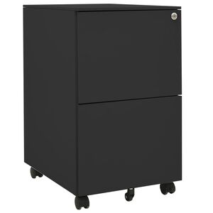 vidaXL Mobilt arkivskap antrasitt 39x45x67 cm st&aring;l