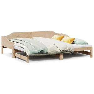 vidaXL Uttrekkbar dagseng 90x190 cm heltre furu