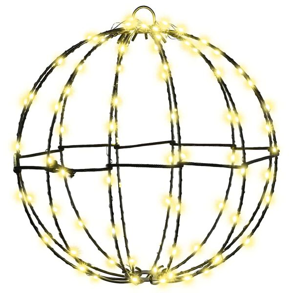 vidaXL Kule med 96 LED Varmhvit 30 cm Metall