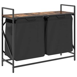 vidaXL skittent&oslash;yskurv 2 rom med hylle r&oslash;kt eik