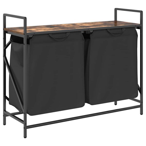 vidaXL skittent&oslash;yskurv 2 rom med hylle r&oslash;kt eik